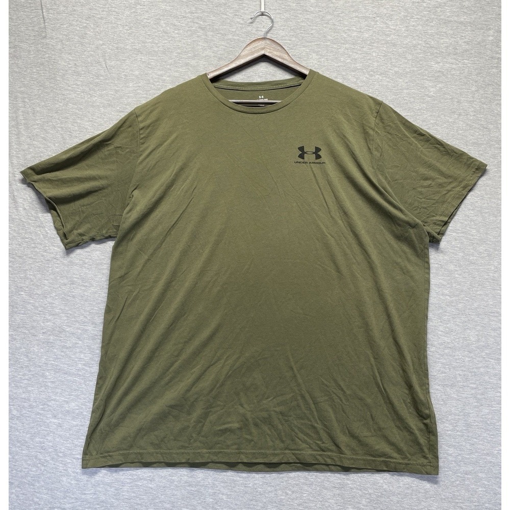 Under‎ Armour Sportstyle Left Chest T Shirt Mens 3XL Green Gym Training Athletic
